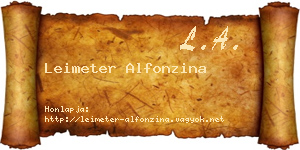 Leimeter Alfonzina névjegykártya